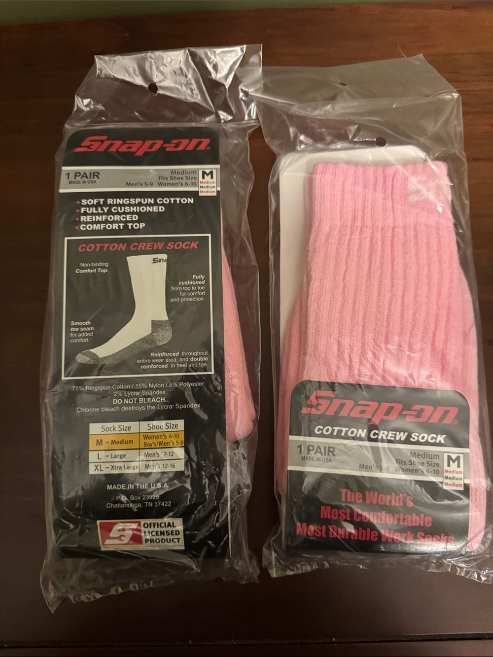 Snap Women's Pink Cotton Crew Socks - 1 Pair